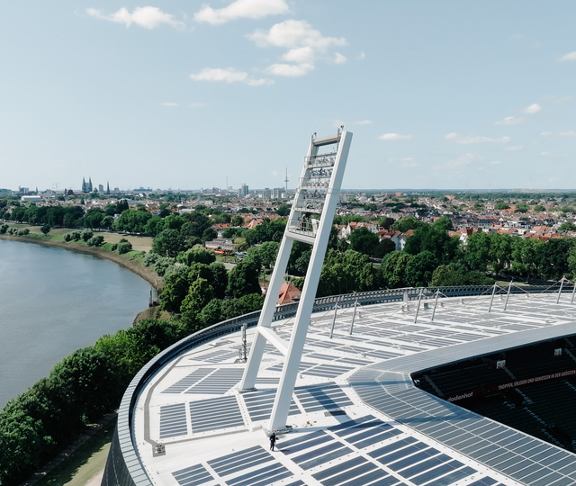Bremer Weserstadion mit neuer Lichtarchitektur